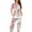 Pinky, variant on Pajamas for Women Clearance Women's Short Sleeve Pajama Set 2 Piece Summer Sleep Set Floral Print Button Crew Neck Capris Pant Pjs Sets Women Sleepwear New Pinky L