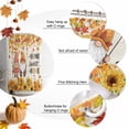 thumbnail image 5 of Shower Curtain 66"W x 72"L Fall Thanksgiving Sunflowers Gnomes Maple Leaves Fabric Shower Curtains Set with Hooks Water Repellent Bathroom Curtains Machine Washable Bathroom Accessories, 5 of 6