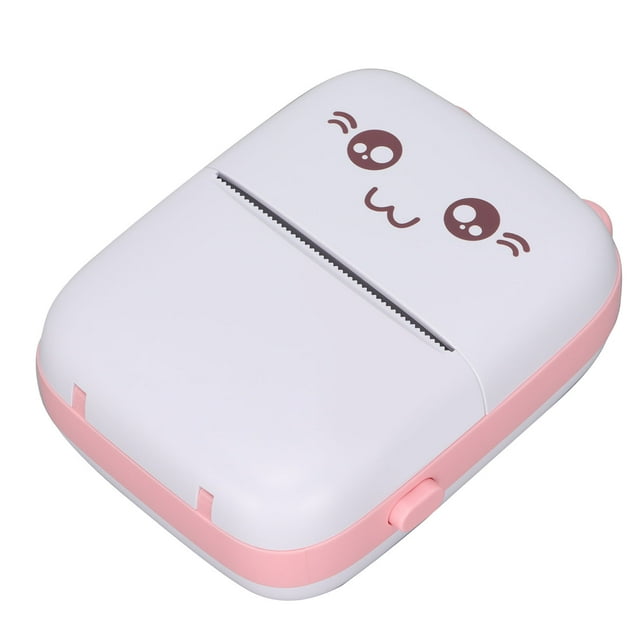 Mini Photo Printer, 200DPI Resolution Thermal Portable Pocket Printer Ergonomic Design for Children for Girls Pink,Blue