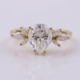 thumbnail image 3 of solitaire jewels 1.5CT Pear Moissanite 7 Stone Engagement Ring For Women, 14K Yellow Gold, 3 of 8