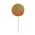 thumbnail image 5 of Farfi Christmas Fake Lollipop Prop Large Simulation Candy Decoration Red Green Peppermint Lollipop with Faux Fur for Xmas Party Supplies(3pcs), 5 of 13