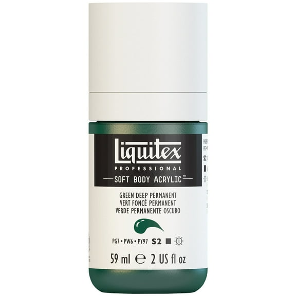 Liquitex Professional Soft Body Acrylic Color, 2 oz., Deep Green Permanent