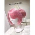 thumbnail image 2 of Peluca Rosa Vivo Corta Cabello Liso Y Fleco Kanekalon rosa Unitalla Lymalimoon SW BOB Rosa Vivo, 2 of 7