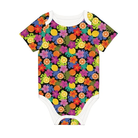 

Matuu Hawaiian Style for Baby Short-Sleeve Bodysuit Soft Cotton Comfortable and Breathable Perfect for Newborns and Infants