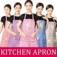 thumbnail image 2 of Blarkrus Oilproof Cartoon Aprons Women Kitchen Apron Cooking Poet With BBQ C0, 2 of 8