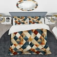 thumbnail image 2 of Designart "Mosaic With Natural Grey And Beige Tones" Geometric Bedding Covert Set - Modern & Contemporary Bed Set With 2 Shams, 2 of 5