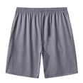 thumbnail image 3 of TANBOM Men's Fashion Polyester Five Sports Shorts Lightweight Breathable Adjustable Drawstring Grey M, 3 of 6