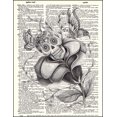 thumbnail image 2 of Day of the Dead Rose - Dictionary Art Print Printed On Authentic Vintage Dictionary Book Page - 8 x 10.5, 2 of 3