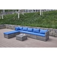 thumbnail image 4 of Kingway 101'' Wicker Outdoor Patio Sectional, 4 of 13