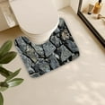thumbnail image 4 of Super Absorbent 3-Piece Bathroom Floor Mat Set, Non-Slip U-Shaped Toilet Seat Mat and Shower Rugs, Soft Plush Bath Mats for Bathroom, 4 of 6
