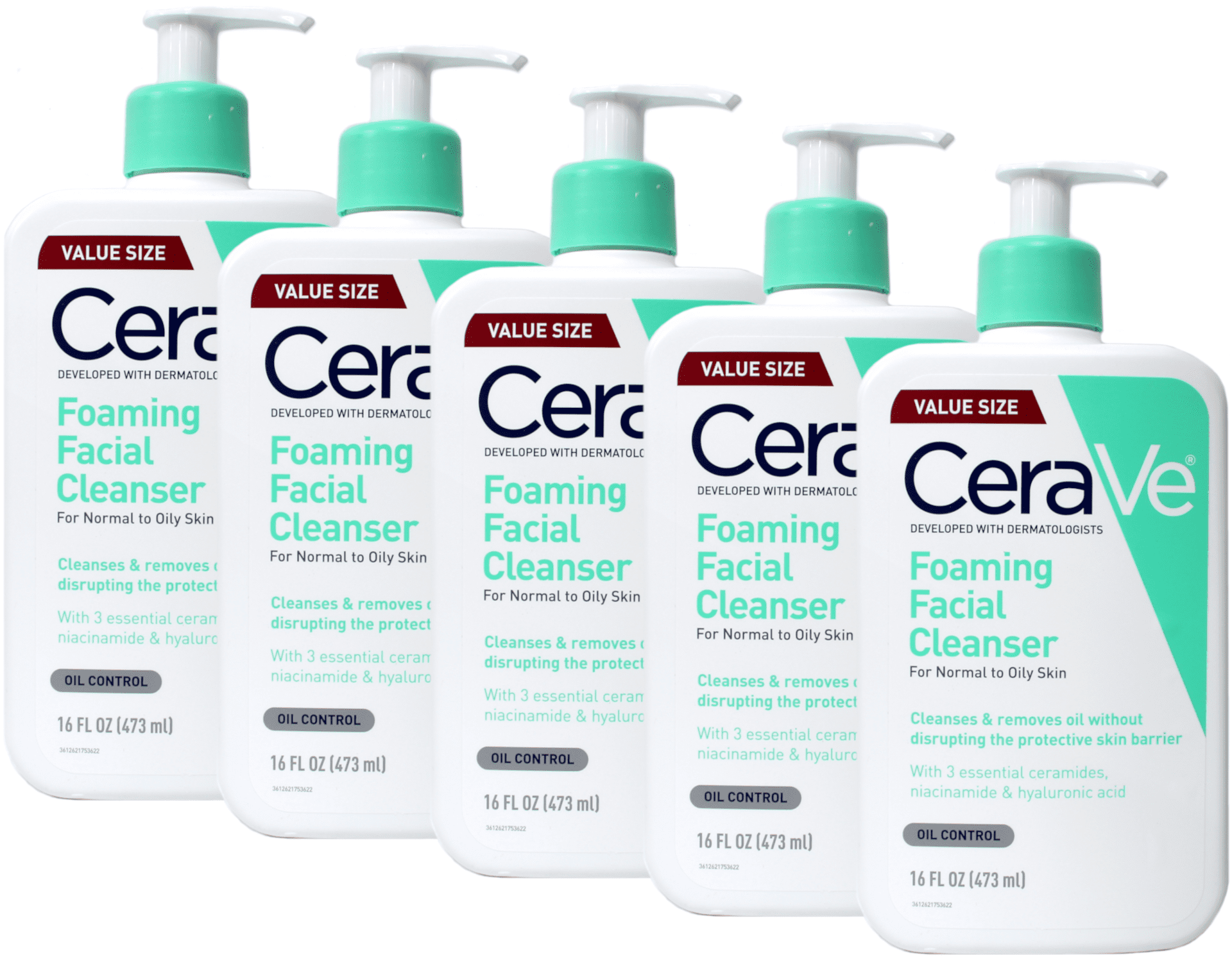 CeraVe Foaming Facial Cleanser for Normal to Oily Skin with Hyaluronic