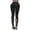 Black, variant on OSOLU Women's Solid Color High Waist Elastic Tight Leggy Hollow Out Gym Ankle Length Yoga Pants Workout Stretchy Running Tummy Control Joggers Bottoms Black L