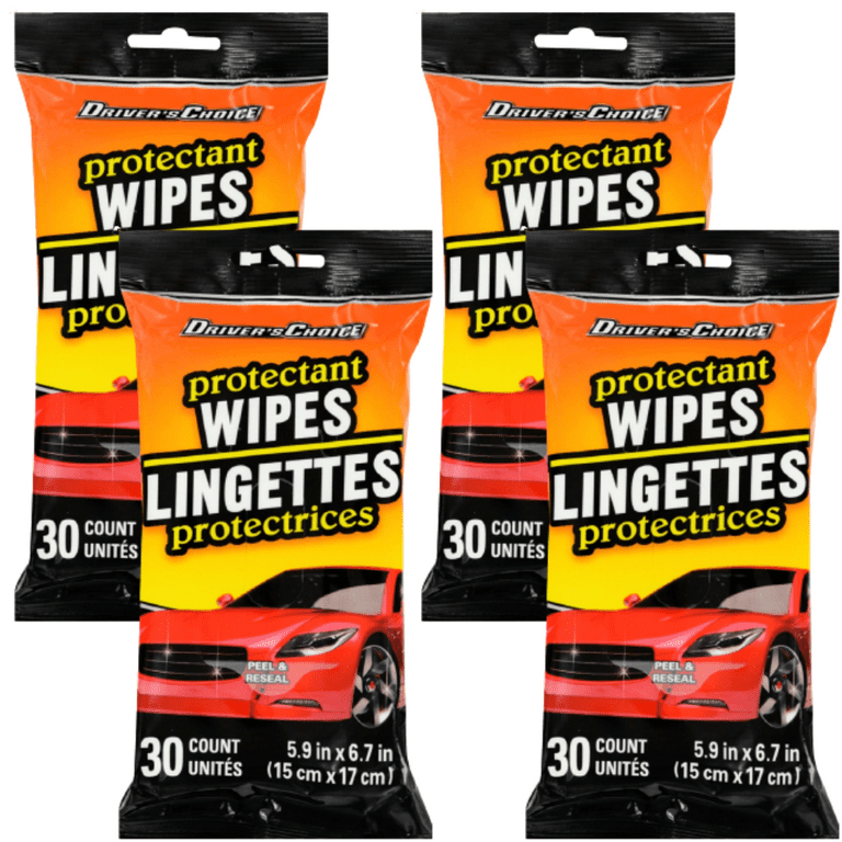 Wipes for Car Interior Cleaner Wipes for Dirt & Dust - Cleaning for Cars &  Truck & Motorcycle, 30 Count - 4 PACK