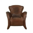 thumbnail image 3 of Pasargad Home Aspen Top Grain Leather Brown Wing Chair, 3 of 11
