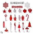 thumbnail image 2 of Christmas Paradise Ornament Bundle Mega Set, 155 Red and White Baubles with Many Themes, 2 of 9