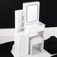 thumbnail image 5 of Left Bedside Dressing Table with 3-color Switching Mirror / Designed for Small Spaces, Inspected Boards, 5 of 5