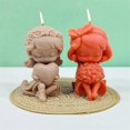 thumbnail image 2 of 2PCS 3D Rose Heart-Shape Girl Candle Silicone Mold DIY Rose Girl Handmade Scented Candle Gypsum Res, 2 of 5