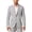 Grey - lightgrey, variant on bar III Mens Slim Fit Plaid Two Button Blazer Jacket, Grey, 38 Long