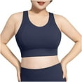 thumbnail image 2 of Sports Bras for Women Plus Size S-5X High-Impact Racerback Wireless Push Up Underwear Solid Comfort Pullover Support Workout Yoga Bralettes Clearance, 2 of 7