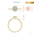 thumbnail image 4 of ANGARA Natural Style Cushion Diamond Halo Engagement Ring in 14K Yellow Gold for Women (Size-4mm| Color-K| Clarity-I3) | April Birthstone, Anniversary, Jewelry Gift for Women | Natural Diamond Ring, 4 of 9