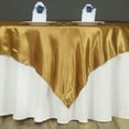 thumbnail image 2 of BalsaCircle 60" x 60" Gold Square Satin Table Overlays Wedding Catering Linens Tablecloth, 2 of 7