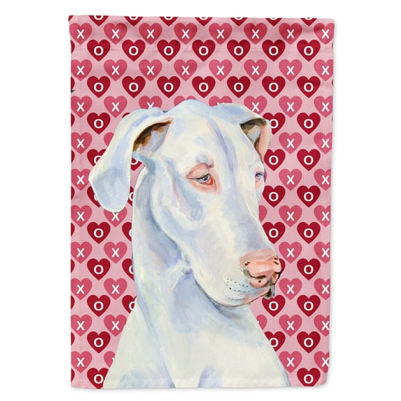 Carolines Treasures LH9131-FLAG-PARENT Great Dane Hearts Love and Valentines Day Portrait Flag  multicolor
