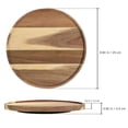 thumbnail image 2 of Wooden Tray Rotating Organizer for Home Use Brown Round Decorative, 2 of 4