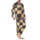 thumbnail image 2 of Balery Chess Board With Pawns Pijama para Hombre de Dos Piezas con Manga Larga, Conjunto de Dormir y Descanso Suave con Bolsillos-XX-Large, 2 of 7