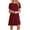 Wine, variant on Shirt Dresses for Women Casual Summer Dress to Wear with Leggings Solid Color T-Shirt Loose Straight Dress Red, Size XL