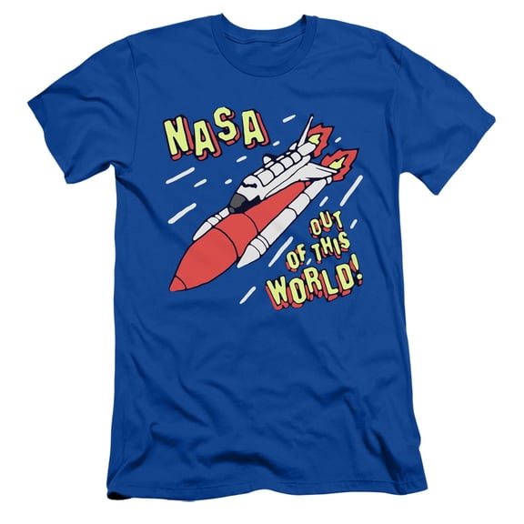 Nasa Out Of This World Adult 30/1 T-Shirt Royal Blue