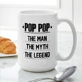 thumbnail image 6 of CafePress - Pop Pop The Man, The Myth, The Legend Mugs - 15 oz Ceramic Large White Novelty Mug, 6 of 6