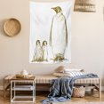 thumbnail image 2 of Sea Animals Tapestry, Engraving Antique Illustration King Penguin and Baby Penguins Nestling Nature, Wall Hanging for Bedroom Living Room Dorm Decor, 60W X 80L Inches, Olive Green, by Ambesonne, 2 of 5