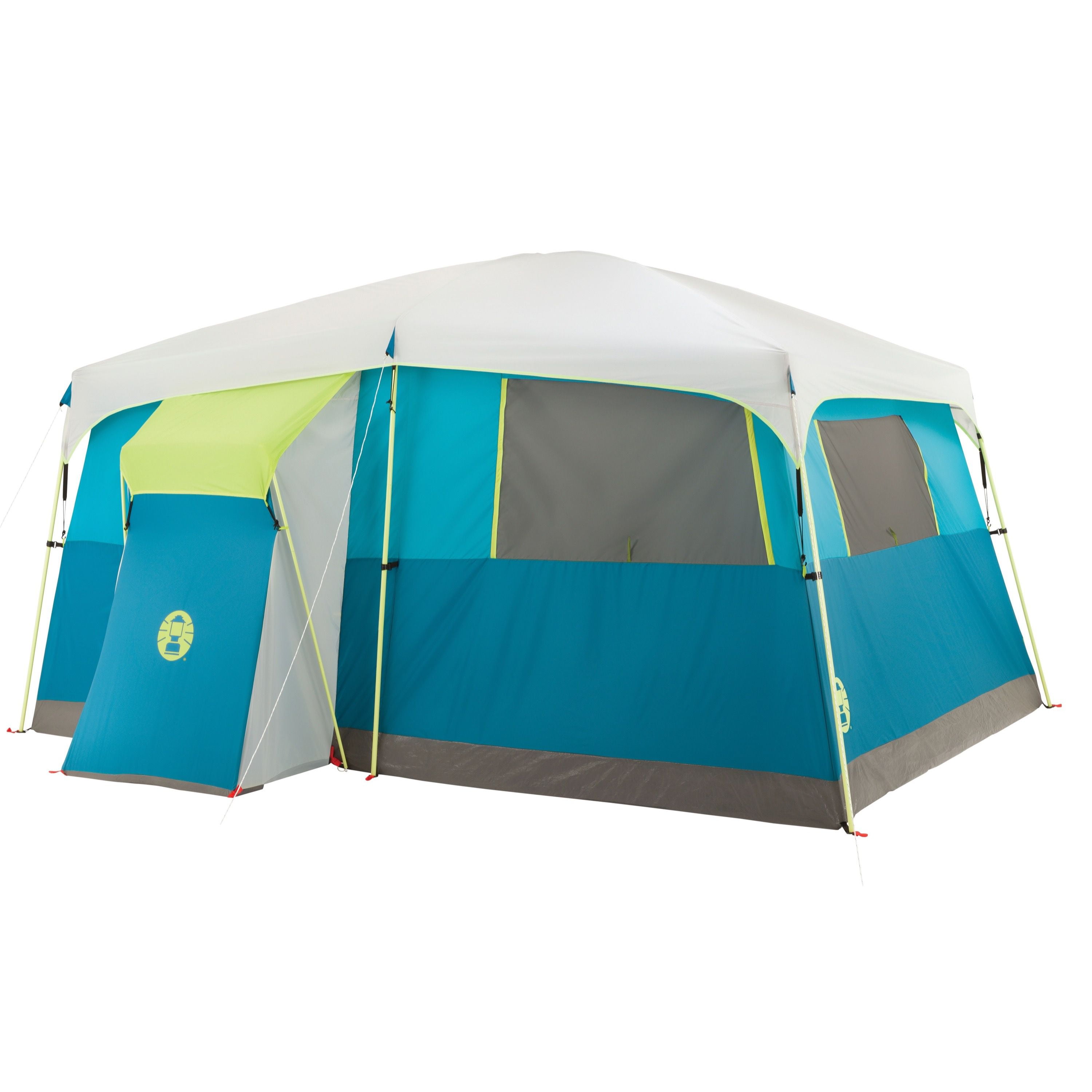 Coleman Cabin Tent w Closet Tenaya Lake Fast Pitch 8 Person Hinged Door Camping 