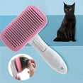 thumbnail image 1 of Qaailabf Automatic Hair Removal Comb for Pets, Stainless Steel & ABS Material, Reduces Shedding by 90%, Pain-Free Grooming Tool for Dogs, 18x11x6 cm, Purple/Blue, Includes 1 Comb, 1 of 4