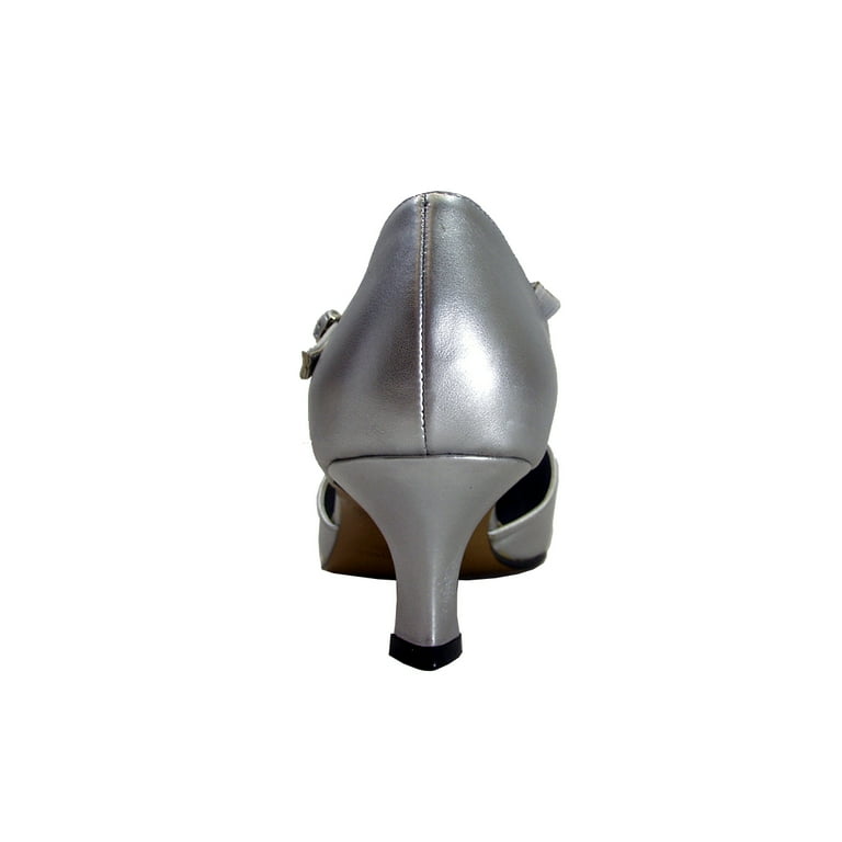 Wide width top t strap heels