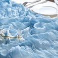 thumbnail image 4 of Dololoo 2 Pack 13 FT Baby Blue Cheesecloth Table Runner, Gauze Fabric for Wedding Reception Bridal Shower, Boho Rustic Table Decoration Arbor Decor, 4 of 8