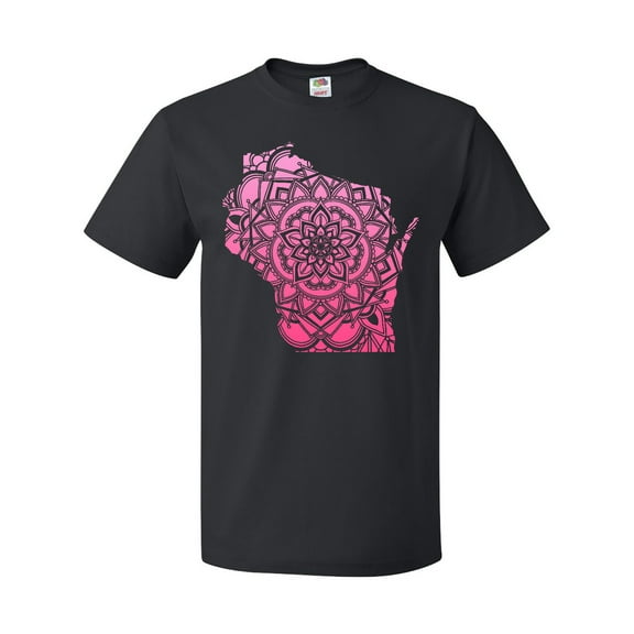 Inktastic Wisconsin Silhouette Mandala T-Shirt