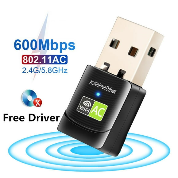 Free Driver USB Wifi Adapter 600Mbps Wi fi Adapter 5ghz Antenna USB Ethernet PC Wi-Fi Adapter Lan Wifi Dongle AC Wifi Receiver 2.4G-5G-AC600