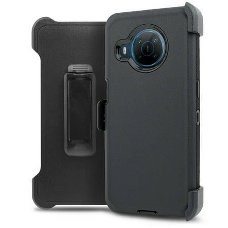 for Nokia X100 X 100 Holster Phone Case Dual Layer Full-Body Rugged Clear Back Case Drop Resistant Shockproof Case with Built In Screen Protector
