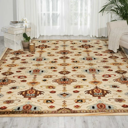 Nourison Delano Traditional Ivory 7'10" x 10'10" Area Rug, (8x11)