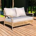 thumbnail image 4 of VIXLON 3 Piece Indoor/Outdoor Loveseat Settee Matching Chair Cushion Set 46" x 26", 4 of 7