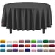 thumbnail image 1 of Nvzi 12-Pack Premium disposable Plastic Tablecloth 84in. Round Table Cover - Black, 1 of 5