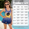 thumbnail image 7 of Xixirimido Cute Black Cat Stars Print Girls Swimsuit Sleeveless One Piece Skirted Swimwear Modest Hawaiian Bathing Suit for Beach Water Park Kids Swim Dress, 3-4 Years, 7 of 7
