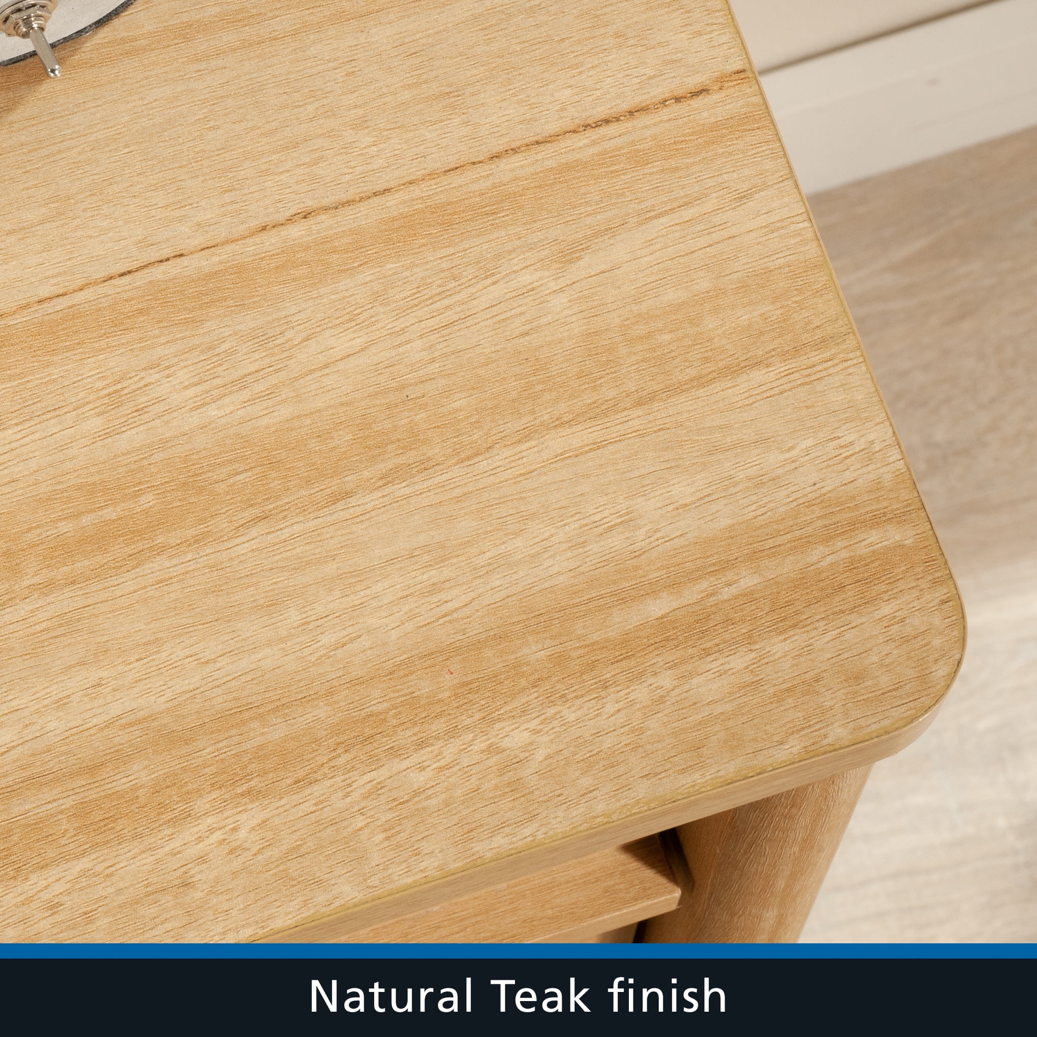 Mainstays Dowel 4 Drawer Dresser, Natural Teak Finish
