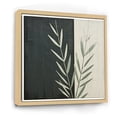 thumbnail image 2 of Designart "Pewter Pine Grey Leaves I" Leaves Floater Framed Wall Art Prints, 2 of 5