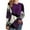 Purple, variant on Patlollav Fall Shirts Womens Tops Long Sleeve Print Loose Blouse