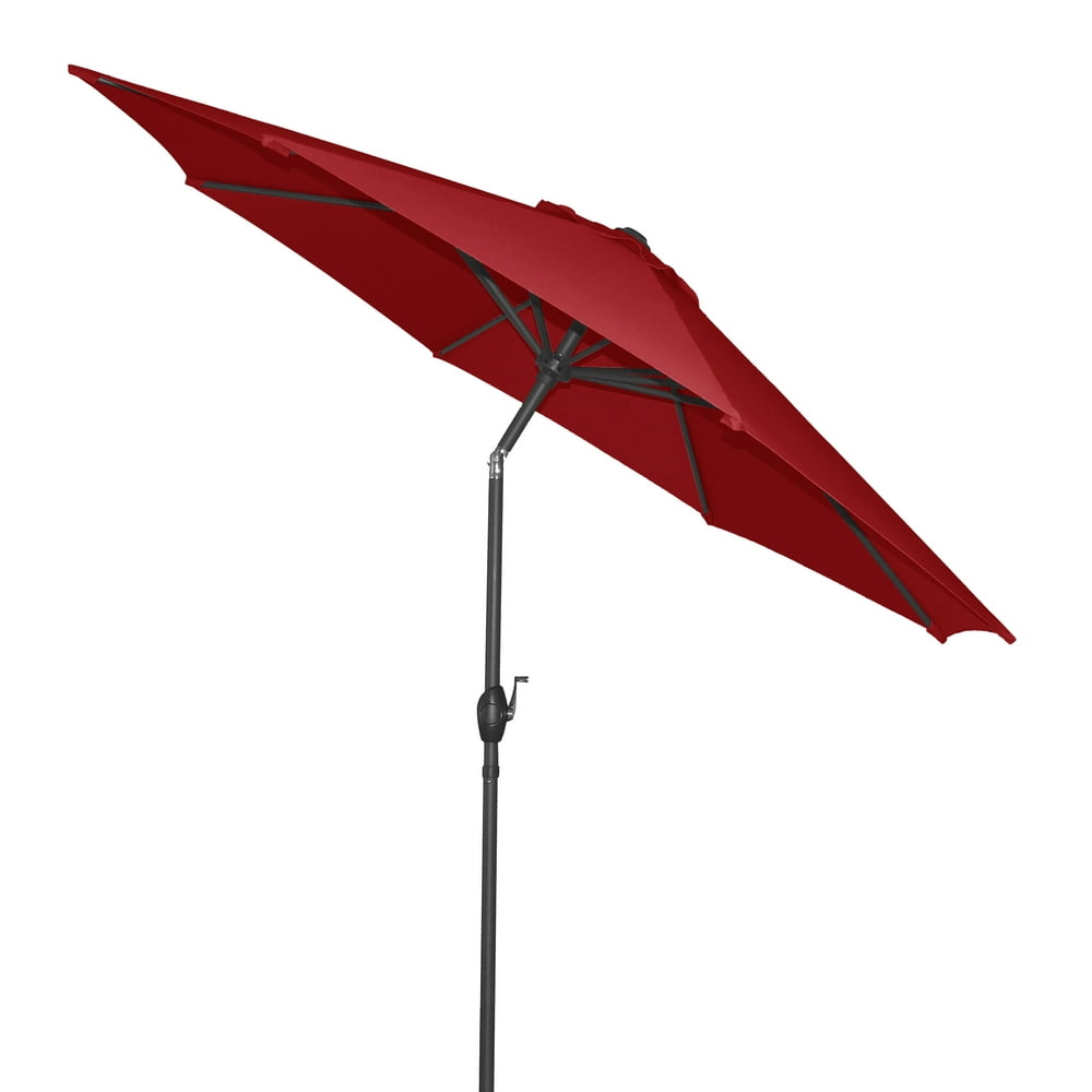 Mainstays 9' Outdoor Tilt Market Patio Umbrella Really Red Walmart