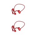 thumbnail image 2 of Auricular Recargable Methold Bluetooth Gancho para la oreja con Cancelación de ruido Rojo 2Conjunto, 2 of 6