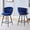 Black, Blue, variant on Alvantor Black Faux Leather Accent Chair with Black Metal Frame and Armrests