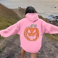 thumbnail image 2 of Yuhangmm Halloween Sweatshirts for Women Halloween Printed Hooded Crew Neck Long Sleeve Sweatshirt Seasonal Graphic Pink M, 2 of 6